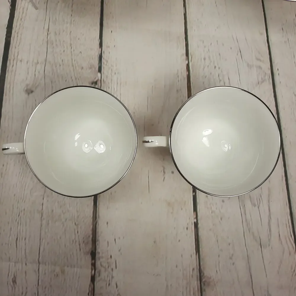 Oxford Bone China Lexington Pattern 2 Teacup and Saucer Sets Vintage (B)